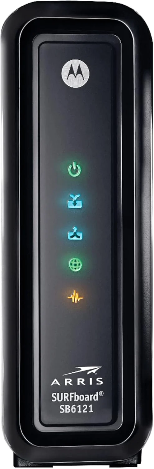 مودم کابلی ARRIS Surfboard Sbg6580 Docsis 3.0 / روتر دو بانده Wi-Fi N300 2.4Ghz + N300 5Ghz - بسته بندی خرده فروشی مشکی (570763-006-00) مودم کابلی ARRIS Surfboard Sbg6580 Docsis 3.0 / روتر دو بانده Wi-Fi N300 2.4Ghz + N300 5Ghz - بسته بندی خرده فروشی مشکی (570763-006-00)