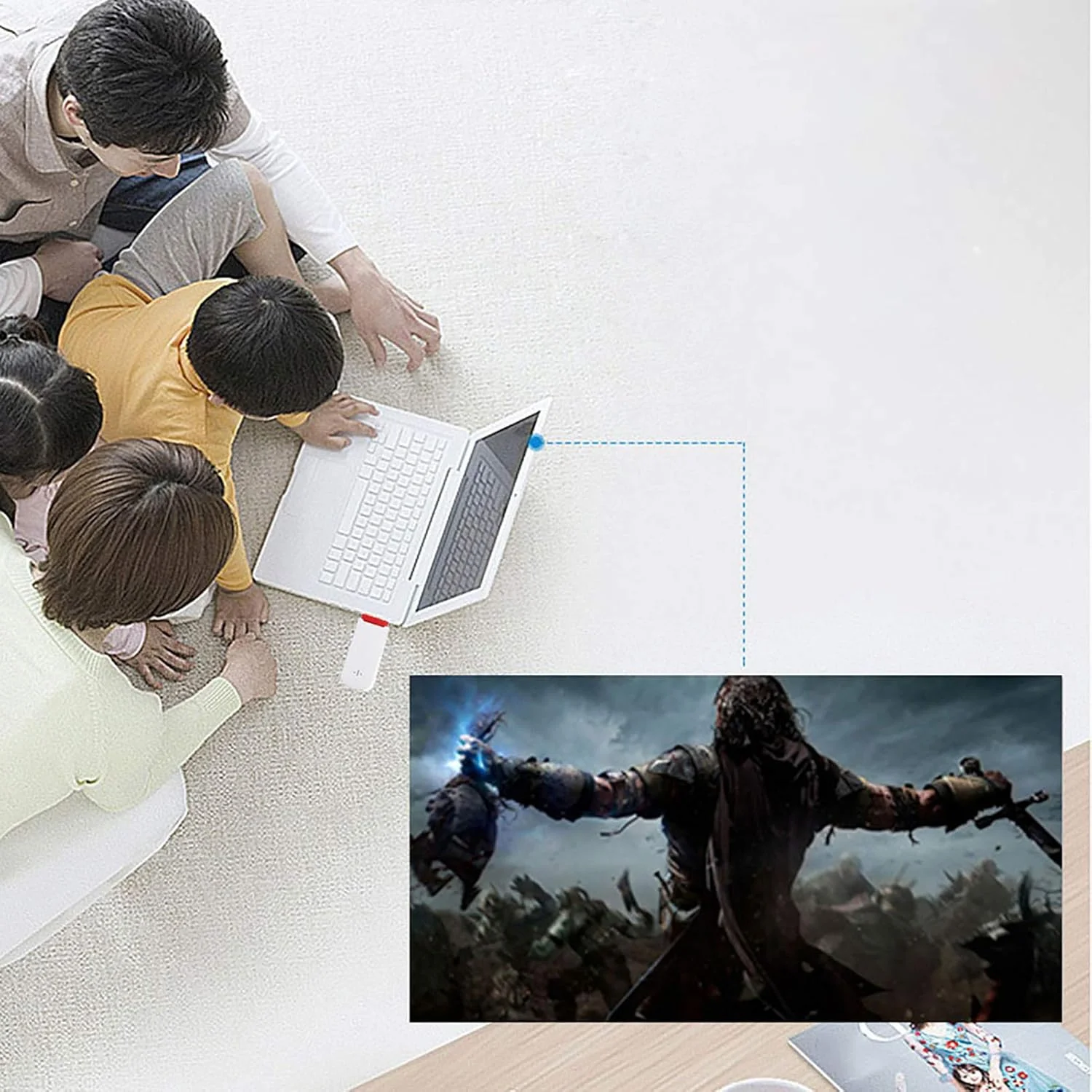 دانگل وای فای 4G، مودم باند پهن موبایل USB با سرعت بالا، آداپتور/گیرنده کارت شبکه USB بی سیم 4G، پشتیبانی از WIFI/TF برای ویندوز XP/vista/7/8/8.1، برای MAC OS X 10.5، 10.10 و بالاتر