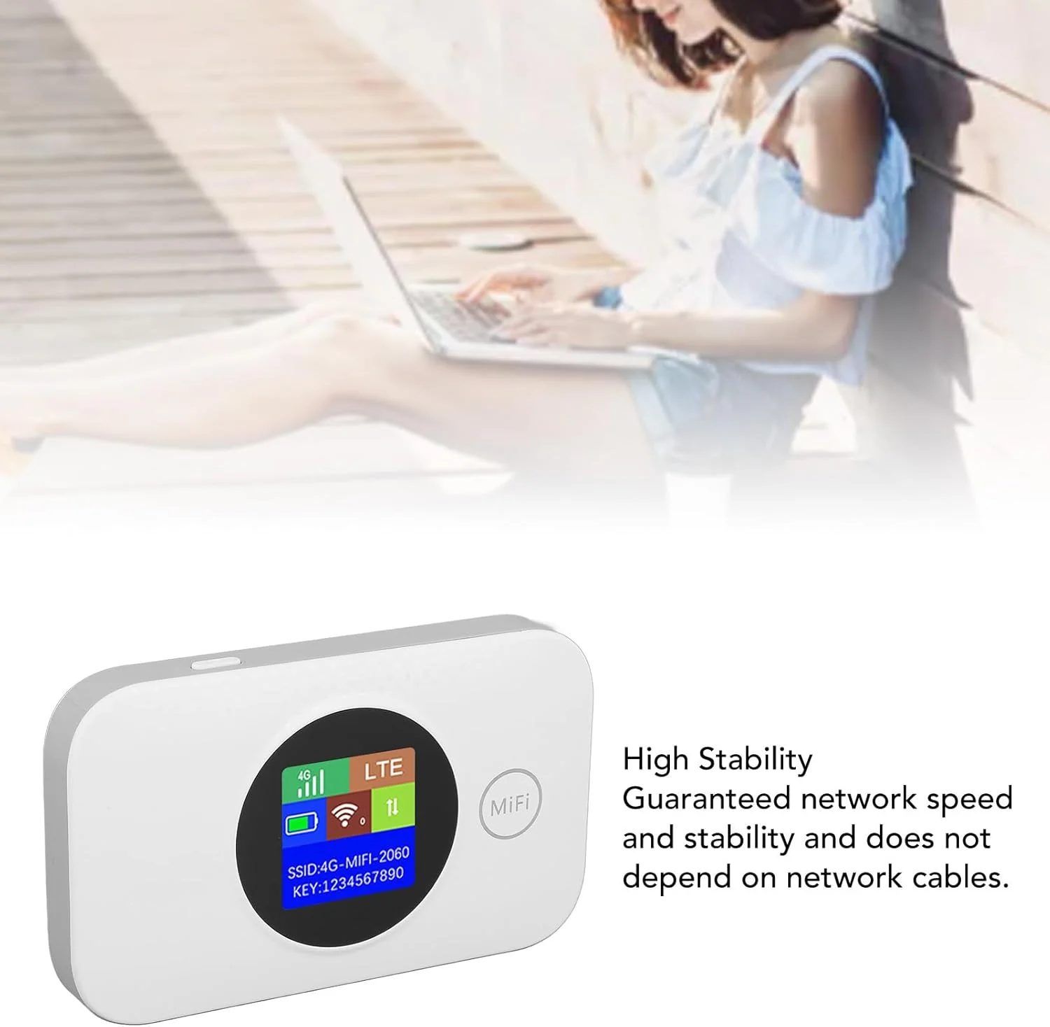 هات اسپات موبایل 4G Eujgoov، باتری ABS 3000mAh، هات اسپات موبایل قابل حمل پشتیبانی از 8 تا 10 کاربر 2.4G (نسخه اروپا) - تصویر 3 هات اسپات موبایل 4G Eujgoov، باتری ABS 3000mAh، هات اسپات موبایل قابل حمل پشتیبانی از 8 تا 10 کاربر 2.4G (نسخه اروپا) - تصویر 3