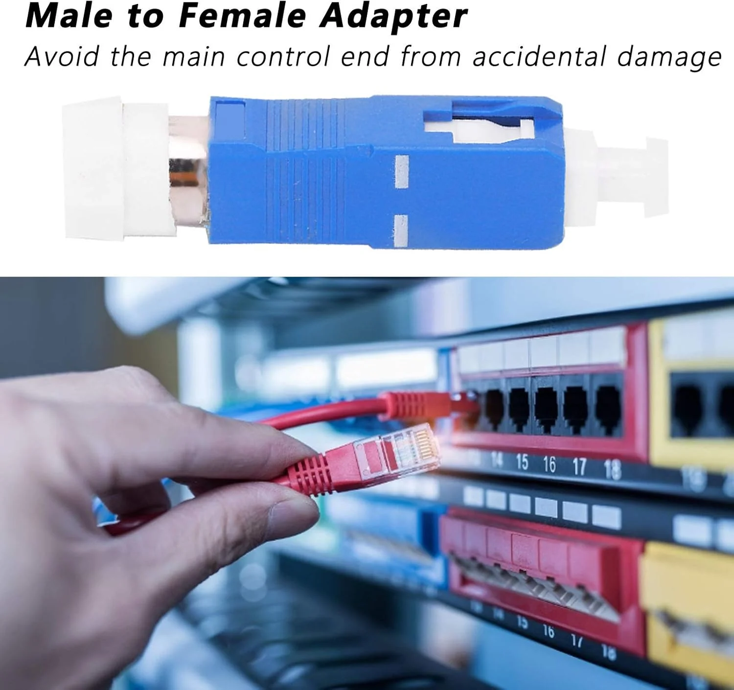 آداپتور فیبر نوری SC/UPC به FC/UPC نر به ماده، کانکتور آداپتور تک حالته