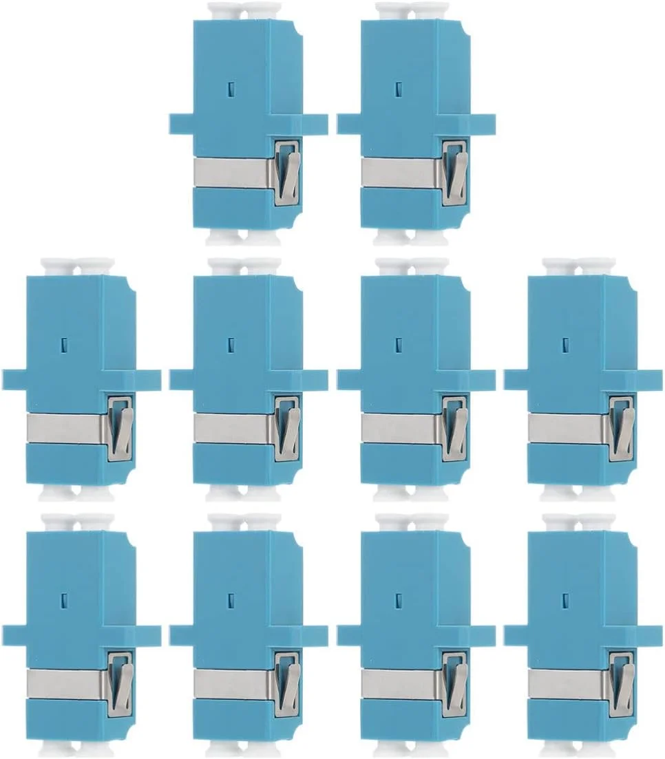 10 عدد کوپلر فیبر نوری، آداپتور فیبر نوری چند منظوره، صفحه دیواری فیبر نوری مستحکم APC سیمپلکس تک حالته