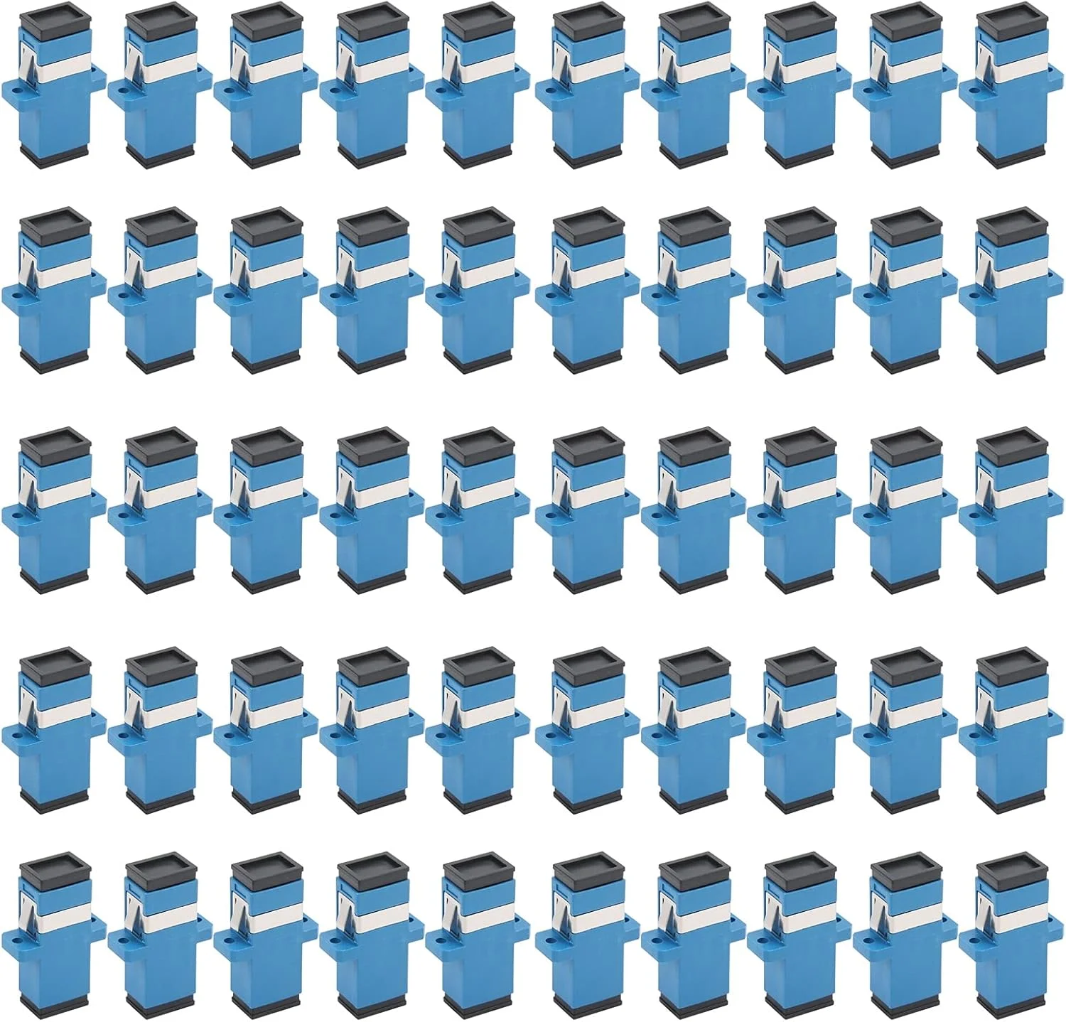 کوپلر فیبر نوری SC-SC سیمپلکس، آداپتور اتصال فیبر نوری، لوازم صنعتی (50 عدد)