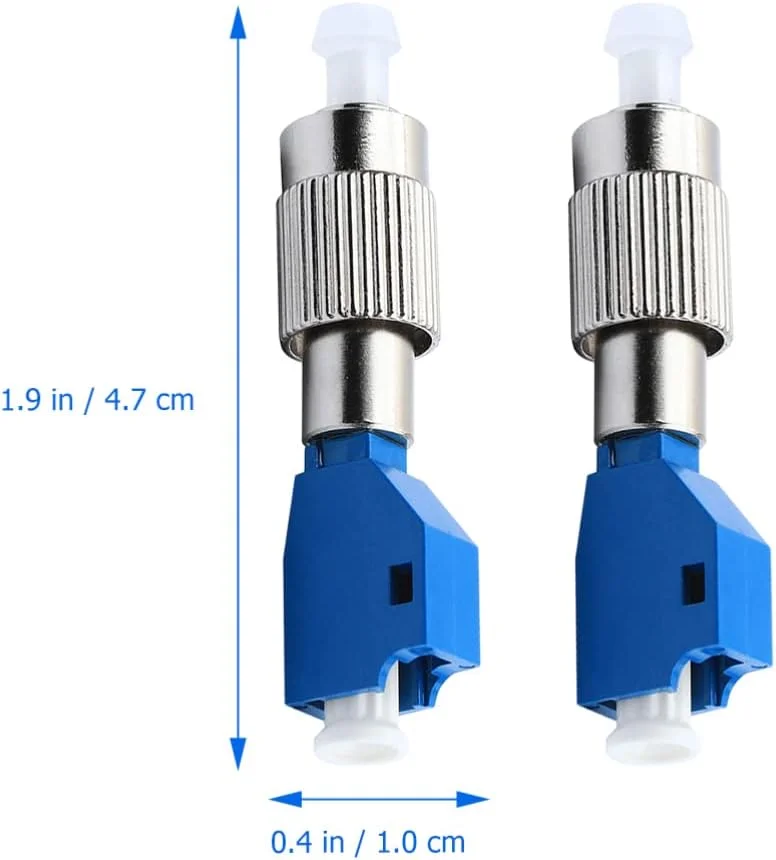 دو عدد کانکتور فیبر نوری FC نر به ماده آداپتورهای فیبر نوری کانورتورهای نوری هیبریدی