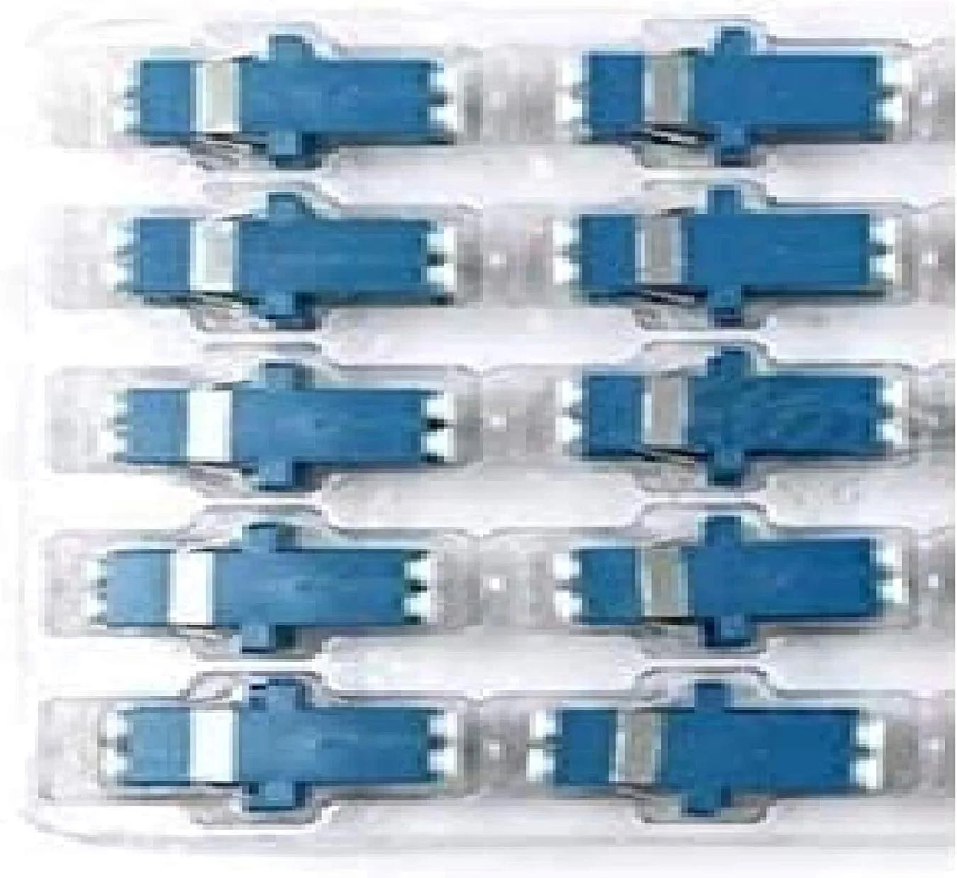 تجهیزات فیبر نوری DKURVE - آداپتور فیبر نوری LC UPC داپلکس سینگل مود، کوپلر فیبر نوری LC، فلنج فیبر نوری LC، کانکتور LC (بسته 10 عددی)