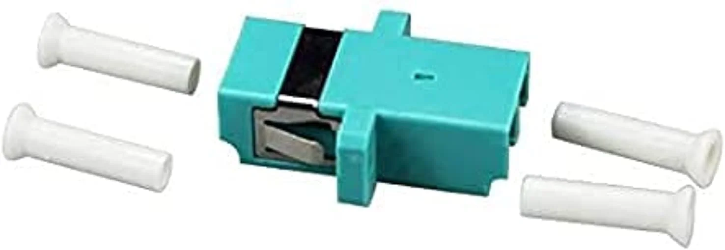 آداپتور کوپلر فیبر نوری LC-LC دوبلکس مالتی مود om3، کانکتور مادگی به مادگی مناسب برای OM1 OM2 OM3 (بسته 6 عددی)