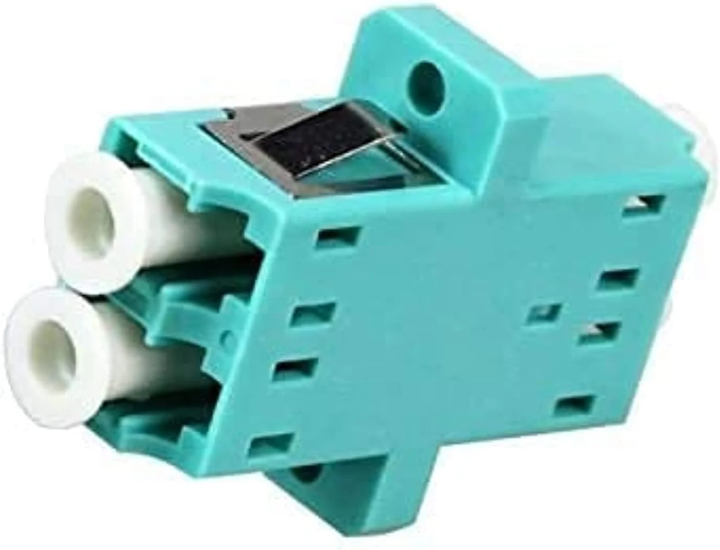 آداپتور کوپلر فیبر نوری LC-LC دوبلکس مالتی مود om3، کانکتور مادگی به مادگی مناسب برای OM1 OM2 OM3 (بسته 6 عددی)