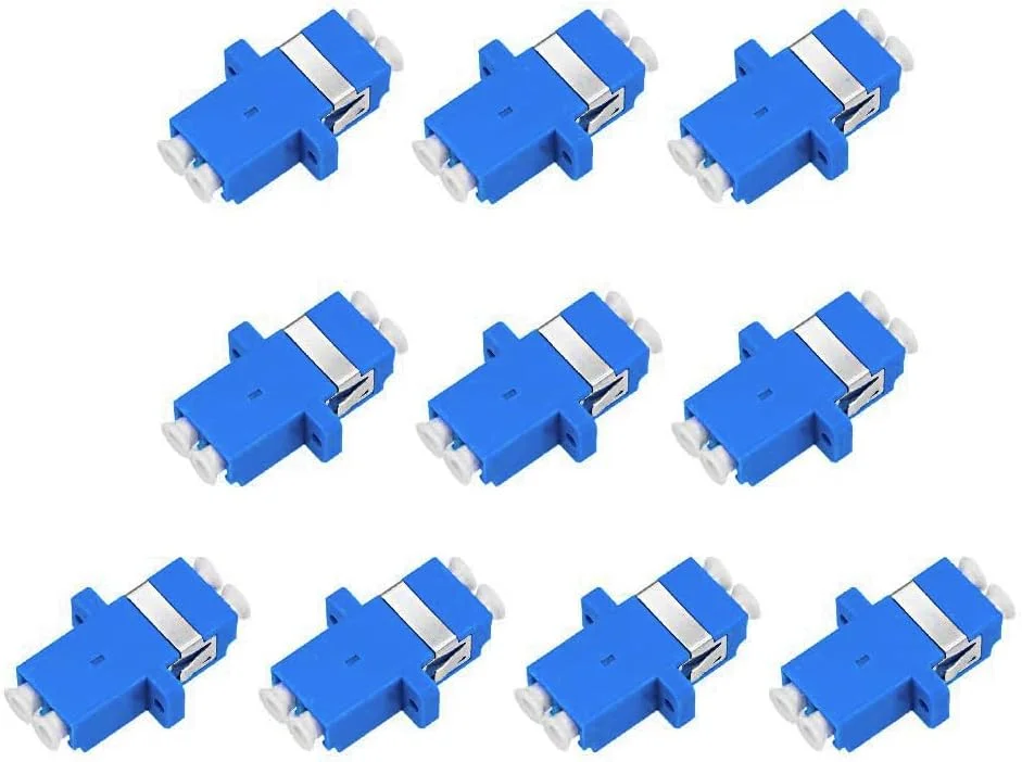 DollaTek بسته 10 عددی آداپتور فیبر نوری LC به LC سینگل مود UPC دوبلکس توسعه دهنده فیبر نوری / سری کوپلر فیبر LC