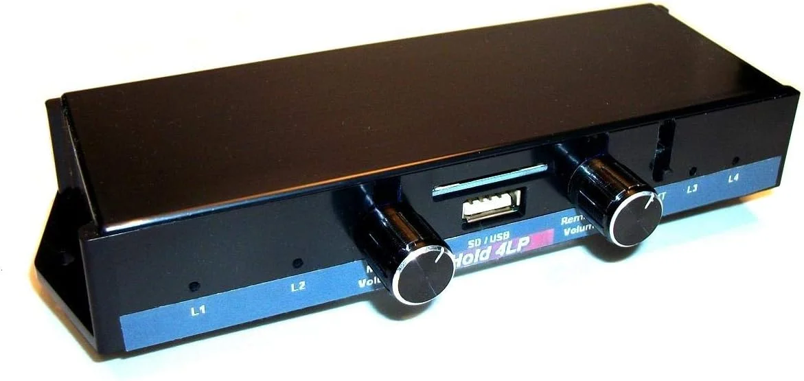 سیستم پخش موسیقی پشت خط تلفن iHold A4LP 4-Line برای تمام تلفن های سیمی یا بی سیم 2 خط یا 4 خط، آداپتور پخش موسیقی پشت خط تلفن به همراه پخش کننده MP3