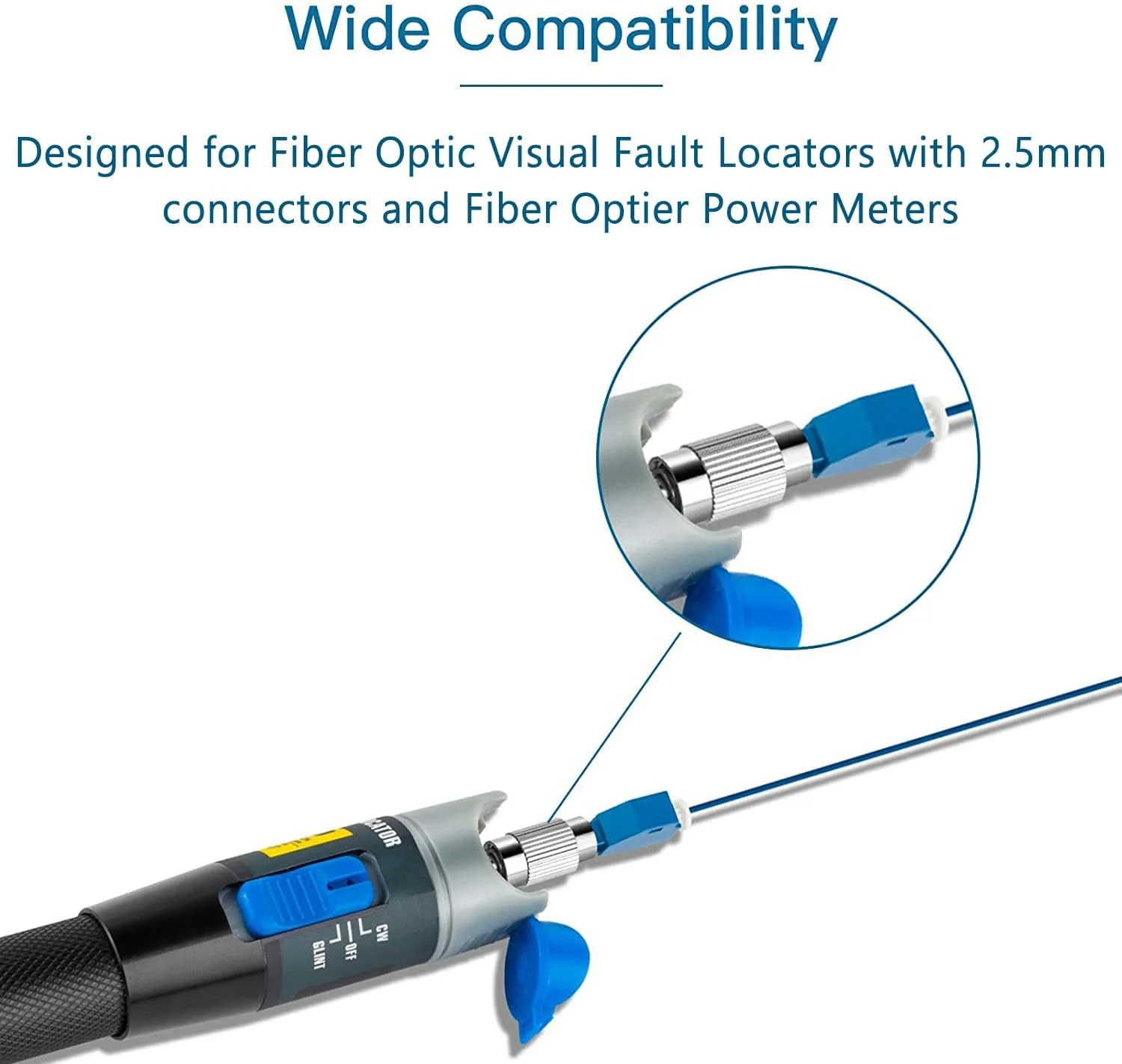 آداپتور فیبر نوری FC نر به LC ماده، مناسب برای تست فیبر، سینگل مود 9/125um، بسته 4 عددی