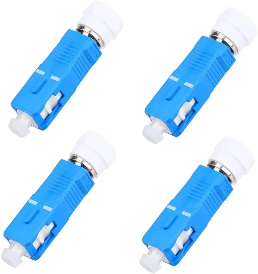 آداپتور فیبر نوری - تک حالته SC/UPC نر به FC/UPC ماده 9/125um، کانکتور فیبر نوری هیبریدی برای مکان یاب عیب بصری، 4 عدد