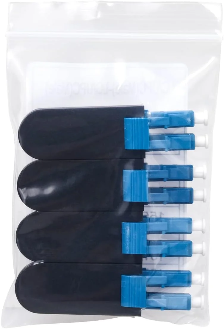 آداپتور لوپ‌بک فیبر نوری LC/UPC، کابل نوری سینگل‌مود 9/125، کانکتور آداپتور تست برای کاربردهای تست، بسته‌ی 4 عددی