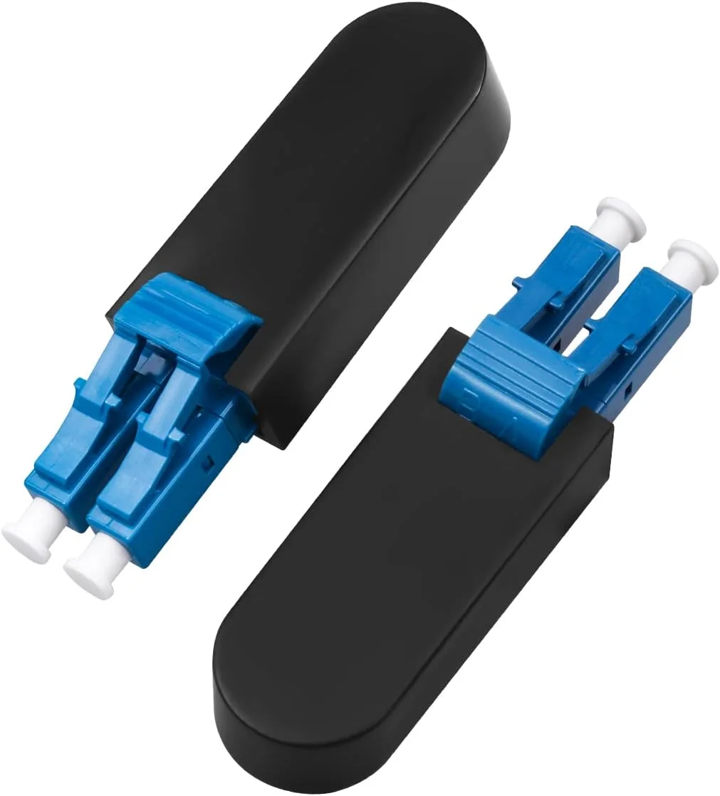 آداپتور لوپ‌بک فیبر نوری LC/UPC، کابل نوری سینگل‌مود 9/125، کانکتور آداپتور تست برای کاربردهای تست، بسته‌ی 4 عددی