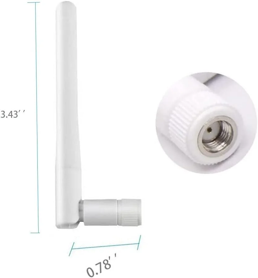 آنتن وای فای دو بانده 2.4 گیگاهرتز 5 گیگاهرتز 5.8 گیگاهرتز 3dBi MIMO RP-SMA نری برای روتر وای فای، تقویت کننده سیگنال، تکرار کننده، کارت شبکه بی سیم، آداپتور USB، دوربین مداربسته امنیتی IP، مانیتور نظارت تصویری - بسته 6 عددی