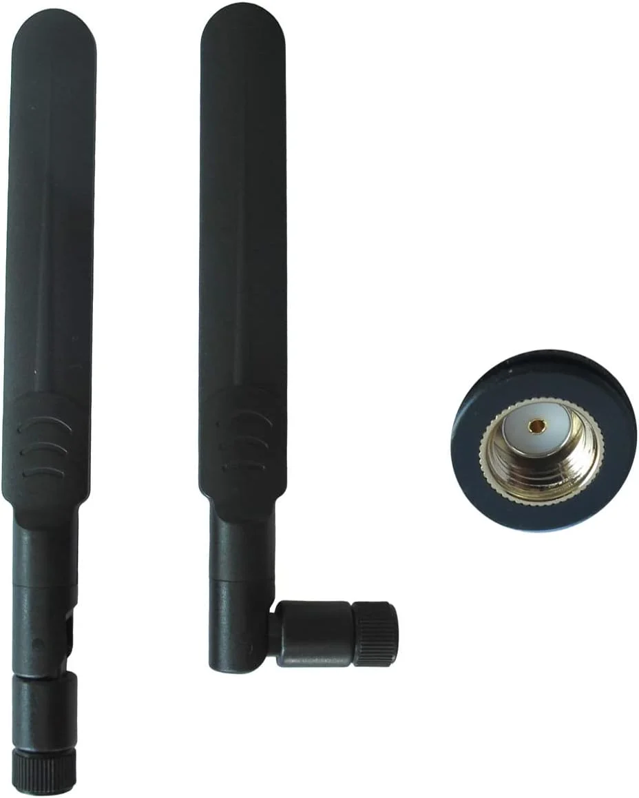 آنتن دو بانده 8dBi با بهره بالا، همه جهته 2.4 گیگاهرتز 5 گیگاهرتز 5.8 گیگاهرتز WiFi، کانکتور RP SMA نر برای روتر شبکه بی سیم، بسته 2 عددی