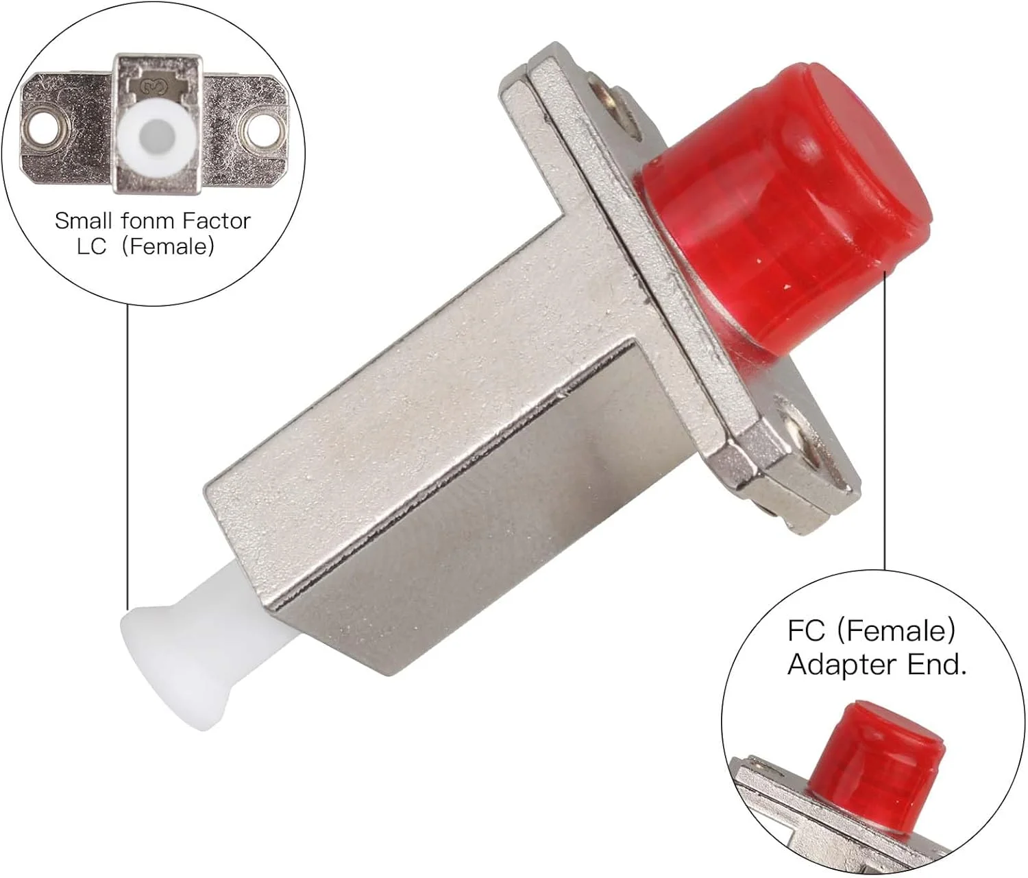 آداپتور فیبر نوری هیبریدی فلنج FC ماده به LC ماده تک حالته