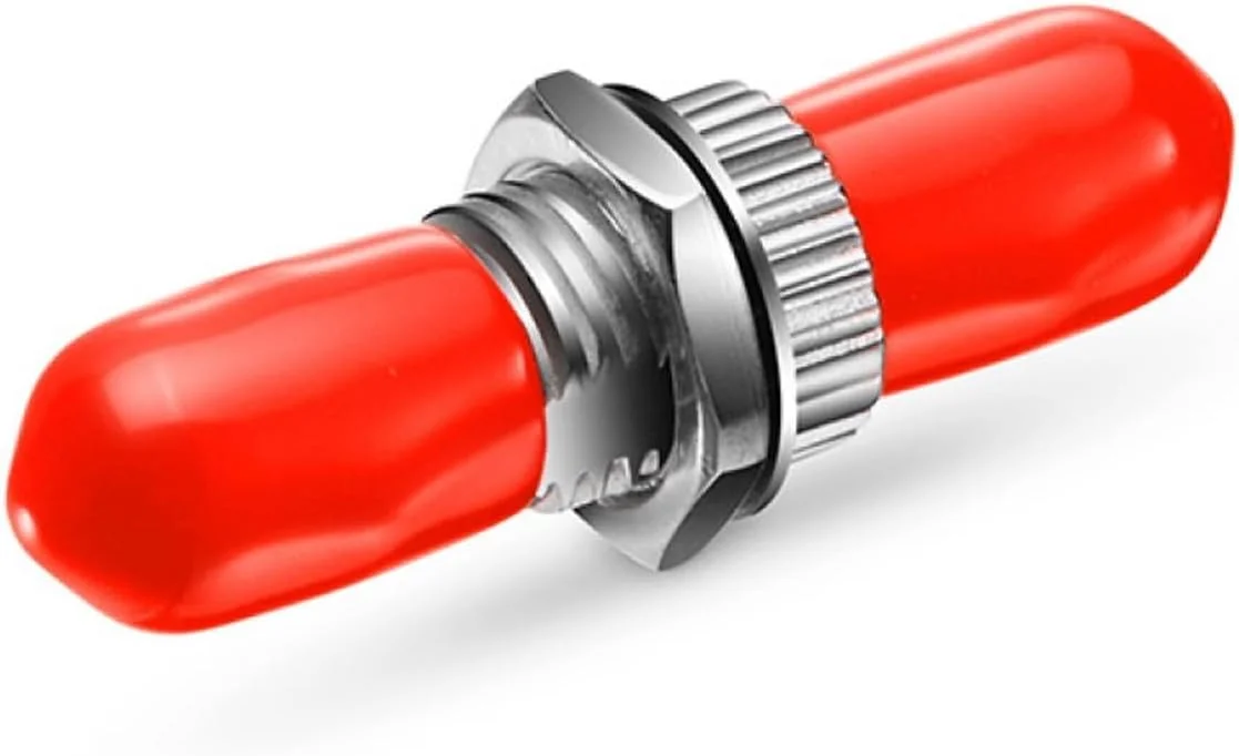 آداپتور فیبر نوری ST - کوپلر سیمپلکس سینگل مود و مالتی مود ST به ST - بسته 5 عددی - فلزی