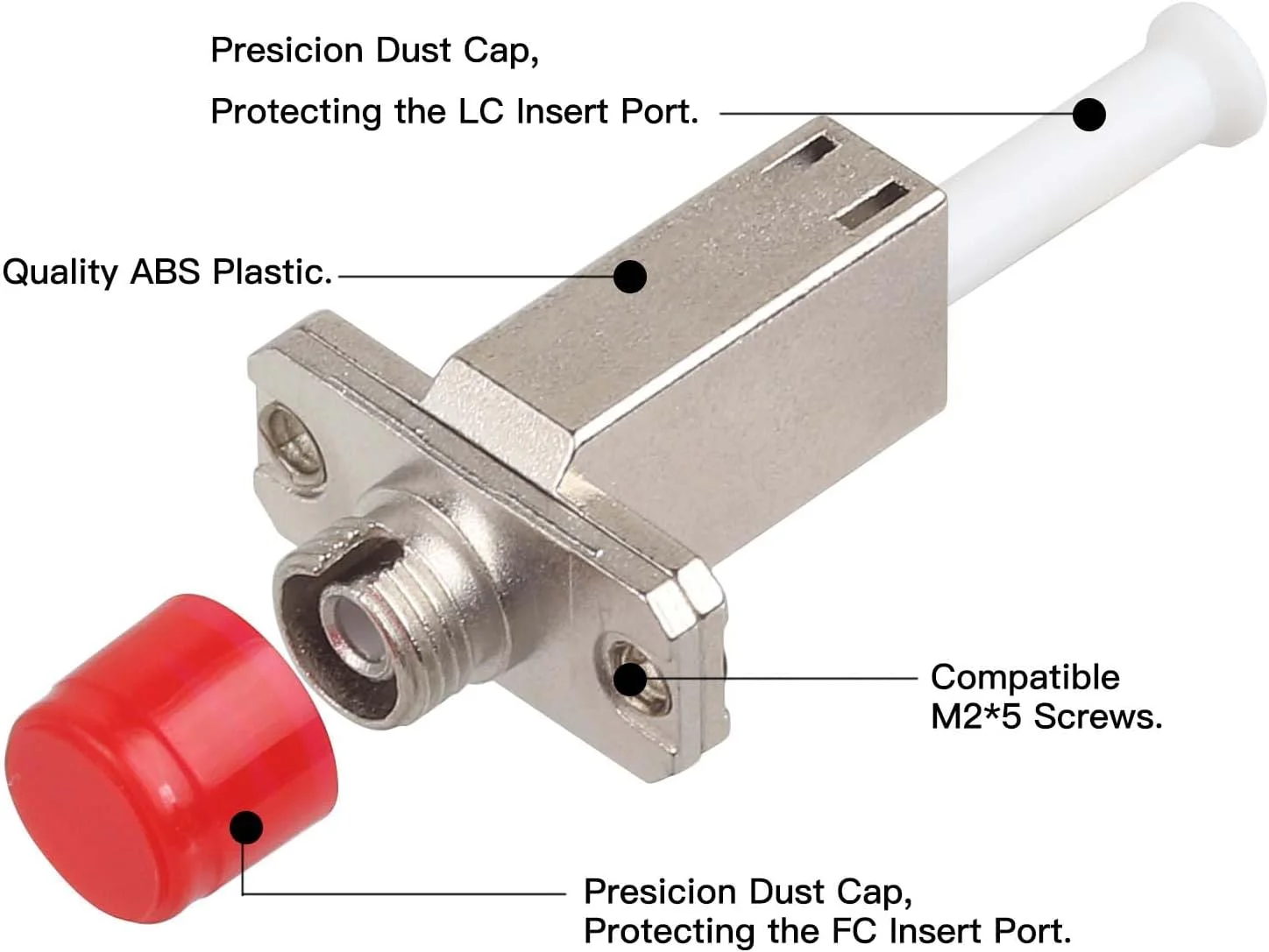 آداپتور فیبر نوری هیبریدی فلنج FC ماده به LC ماده تک حالته
