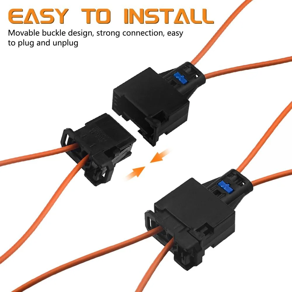 WMYCONGCONG WGCD 2 عدد آداپتور نر و ماده فیبر نوری برای بنز، آئودی، مرسدس، بی ام و، فولکس واگن، پورشه