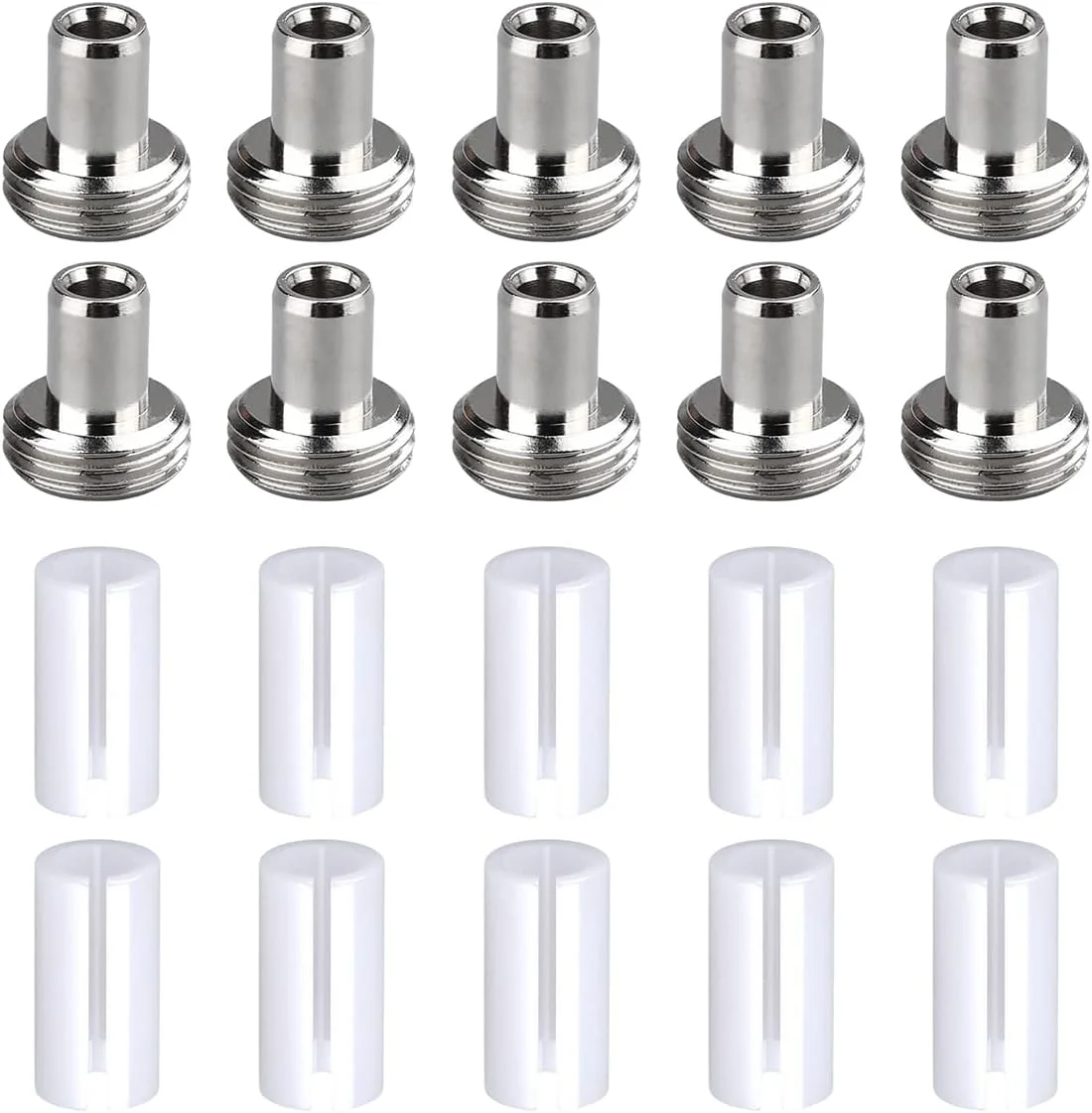 VOANZO 20 عدد آداپتور سرامیکی نوری ابزار فیبر نوری برای مکان یاب عیب یابی بصری فیبر، شامل 10 عدد روکش لوله سرامیکی و 10 عدد کانکتور اتصالی