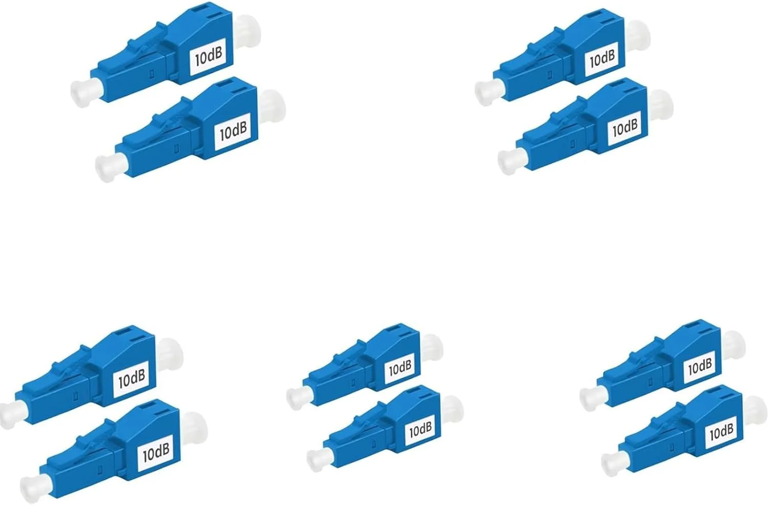 آداپتور فیبر نوری 10 عددی 10dB نر به ماده LC UPC، آداپتور فیبر یاب بصری، آداپتور تبدیل فیبر نوری هیبریدی برای آداپتور کوپلر فیبر نوری UPC