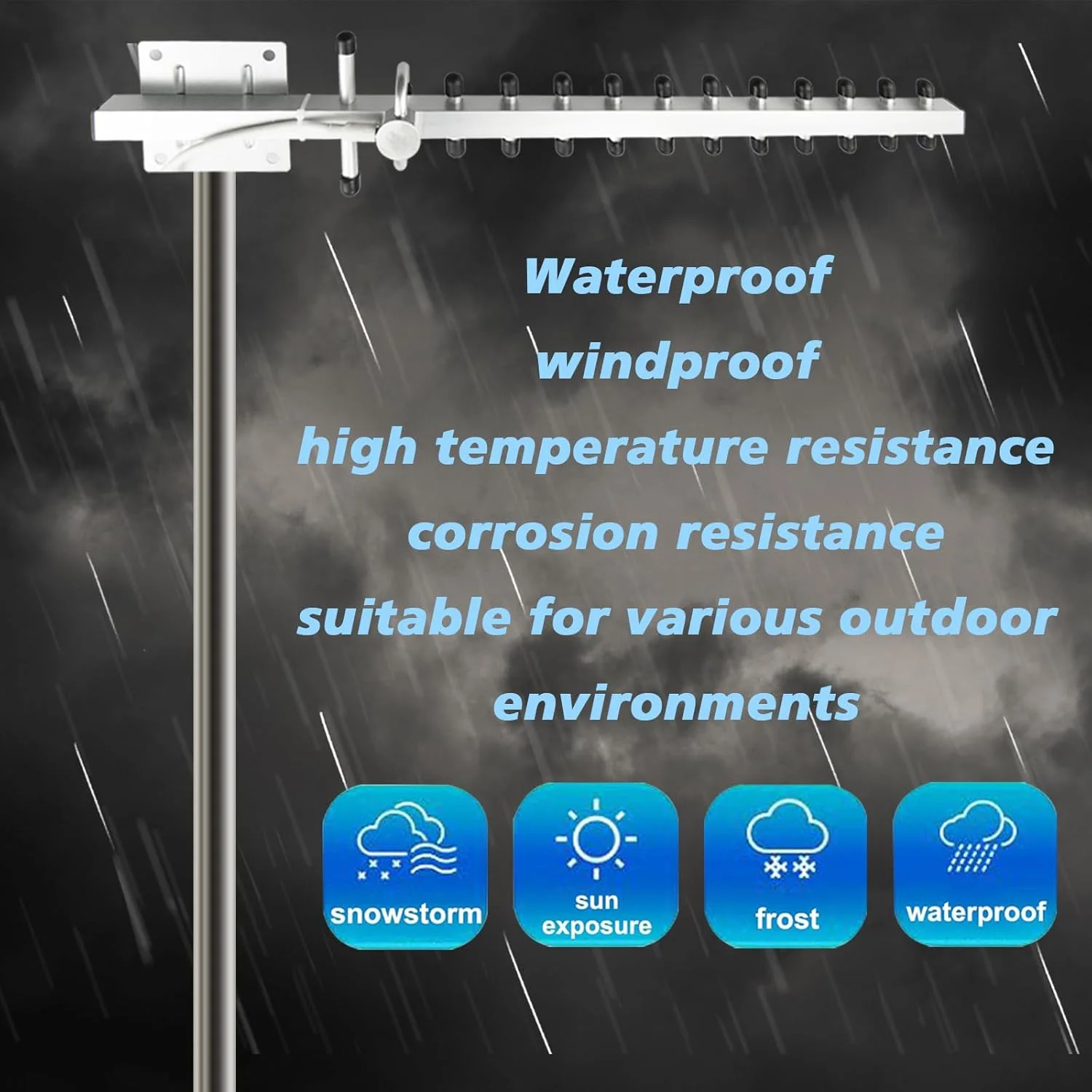 آنتن یاگی وای فای دو بانده BOOBRIE 2.4G/5.8G 8dBi آنتن بیرونی جهت دار با بهره بالا کانکتور مادگی RP-SMA کابل 4.92Ft RG58 آنتن یاگی وای فای 13 واحدی برای تقویت کننده سیگنال وای فای کارت شبکه روتر