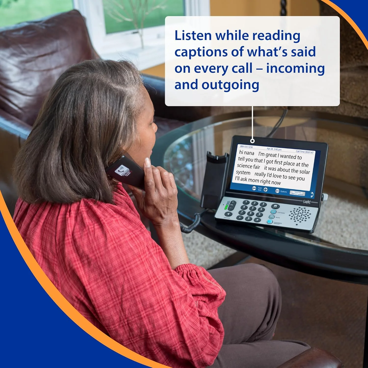 تلفن کپتِل همیلتون مدل 2400i با صفحه لمسی بزرگ و تقویت صدای 40 دسیبل به همراه دستمال میکروفایبر تمیز کننده صفحه نمایش Liberty Health Supply تلفن کپتِل همیلتون مدل 2400i با صفحه لمسی بزرگ و تقویت صدای 40 دسیبل به همراه دستمال میکروفایبر تمیز کننده صفحه نمایش Liberty Health Supply