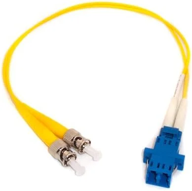 کابل آداپتور فیبر نوری 30 سانتی متری LC (مادگی) به ST (نری) سینگل مود 9/125 دوبلکس