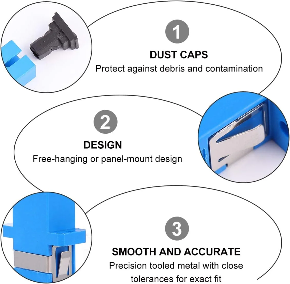 ۲۴ عدد آداپتور فیبر نوری سینگل مود، آداپتور فیبر چند منظوره، مبدل فیبر کاربردی، اتصال دهنده شبکه کوپلر نوری اینترنت