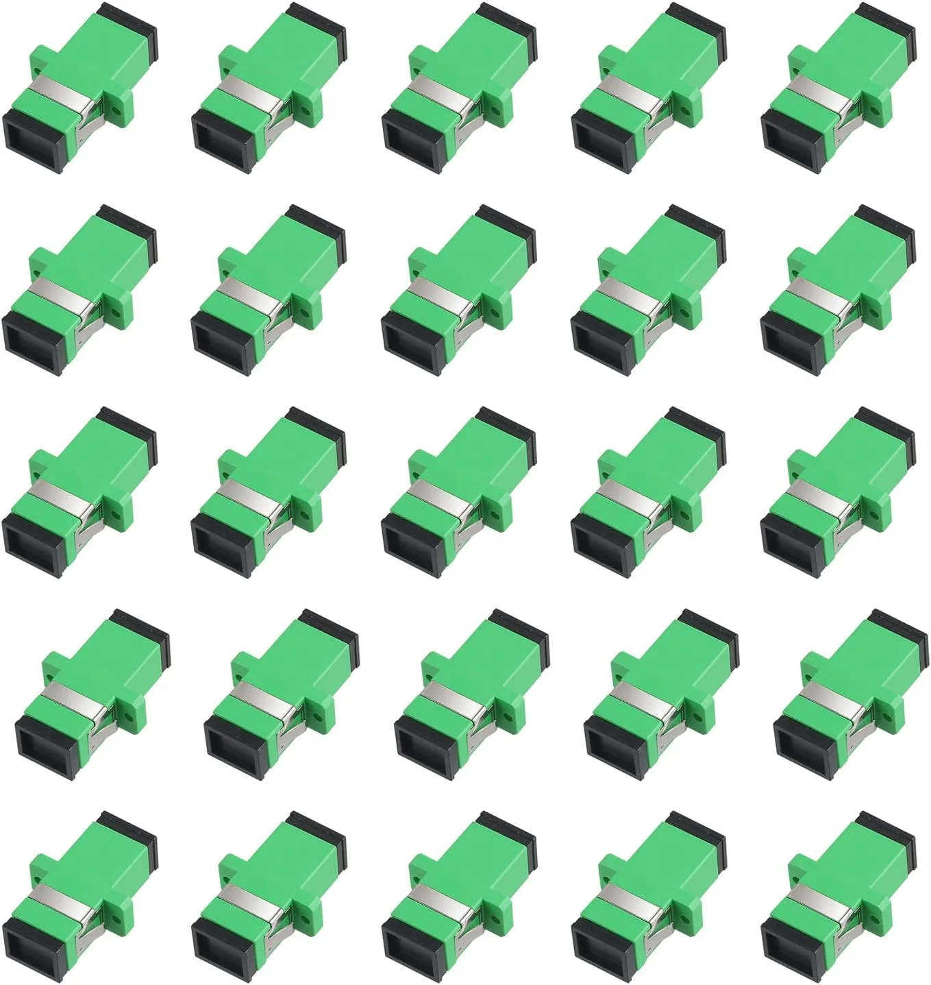 25 عدد کوپلر فیبر نوری SC سینگل مود سبز، آداپتور فیبر نوری SC مادگی به SC مادگی APC سیمپلکس سینگل مود، آداپتور اتصال دهنده اینترنت شبکه با پنل نصب 25 عدد کوپلر فیبر نوری SC سینگل مود سبز، آداپتور فیبر نوری SC مادگی به SC مادگی APC سیمپلکس سینگل مود، آداپتور اتصال دهنده اینترنت شبکه با پنل نصب