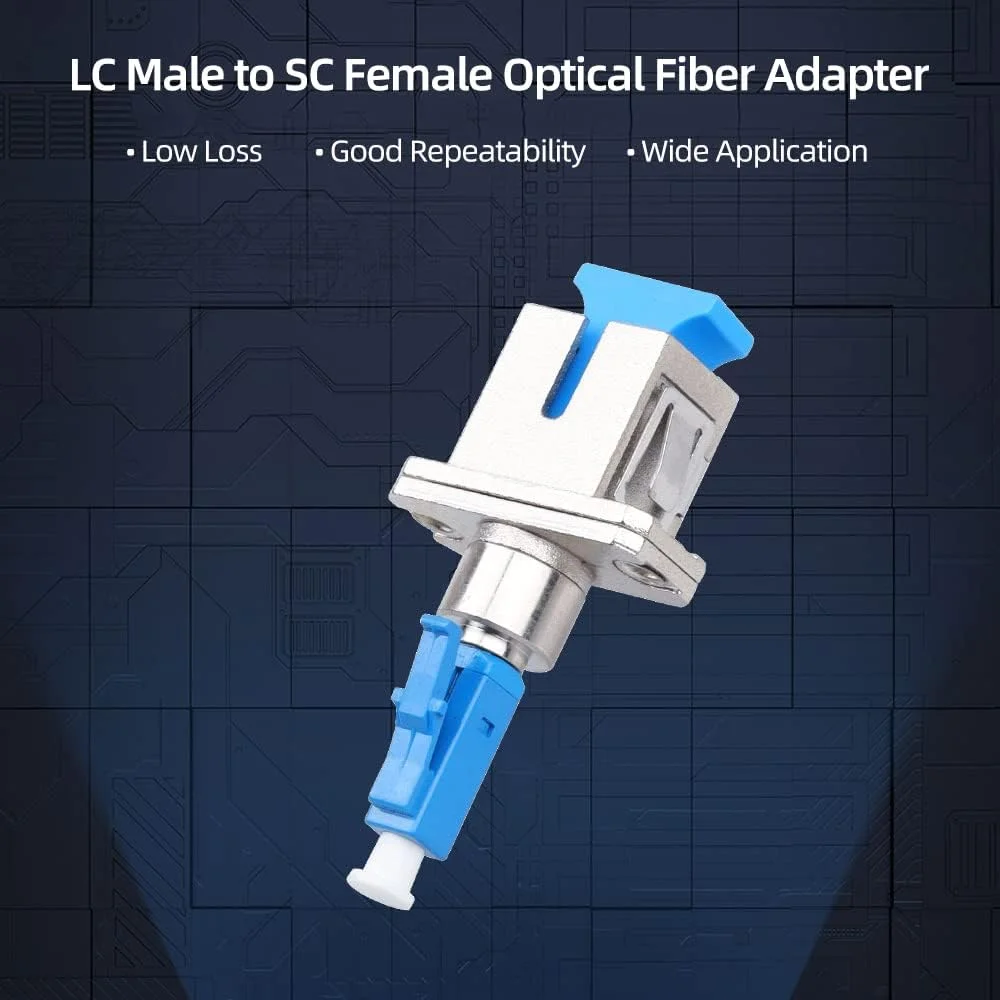 آداپتور فیبر نوری Pepisky، کانکتور فیبر نوری LC نر به SC ماده، عملکرد پایدار، تلفات کم آداپتور فیبر نوری Pepisky، کانکتور فیبر نوری LC نر به SC ماده، عملکرد پایدار، تلفات کم