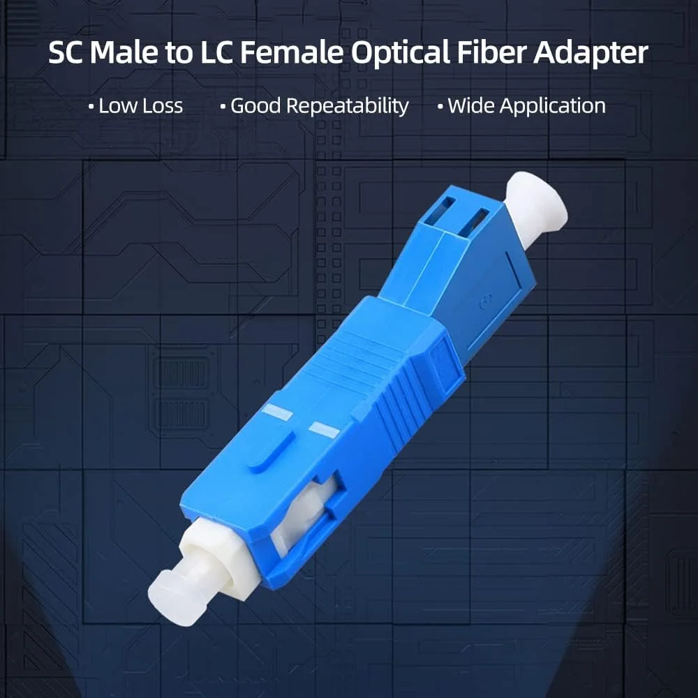 آداپتور فیبر نوری دیداری Pepisky، کانکتور فیبر نوری SC نر به LC ماده، عملکرد پایدار، افت کم آداپتور فیبر نوری دیداری Pepisky، کانکتور فیبر نوری SC نر به LC ماده، عملکرد پایدار، افت کم