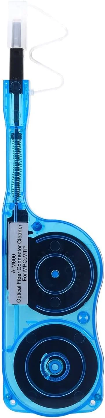 ابزار تمیز کننده فیبر نوری، قلم تمیز کننده فیبر برای کانکتور MPO/MTP، تمیز کننده کانکتور نوری، بیش از 600 بار تمیز کردن، تمیز کننده سطح انتهایی فیبر و تمیز کننده کانکتور نوری، آبی