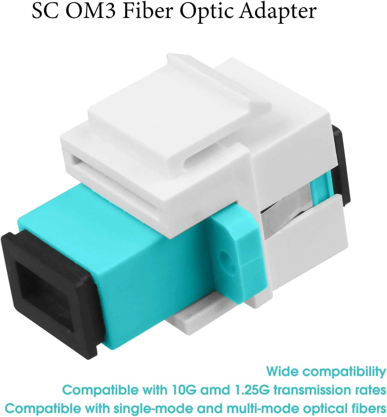 20 عدد کوپلر فیبر نوری SC OM3 Keystone Jack کوپلر SC سیمپلکس چند حالته آداپتور OM3 برای صفحه دیواری فیبر نوری (سفید) 20 عدد کوپلر فیبر نوری SC OM3 Keystone Jack کوپلر SC سیمپلکس چند حالته آداپتور OM3 برای صفحه دیواری فیبر نوری (سفید)