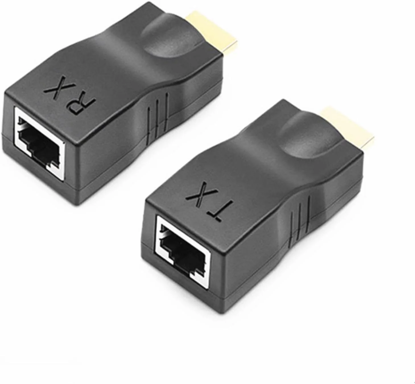 تکرار کننده توسعه دهنده شبکه RJ45 با برد 30 متر و کیفیت 4K30HZ و رزولوشن 1920x1080P سازگار با کامپیوتر، لپ تاپ، کارت گرافیک، فرستنده TX، مانیتور HD خارجی، تلویزیون، پروژکتور، گیرنده RX (یک جفت)