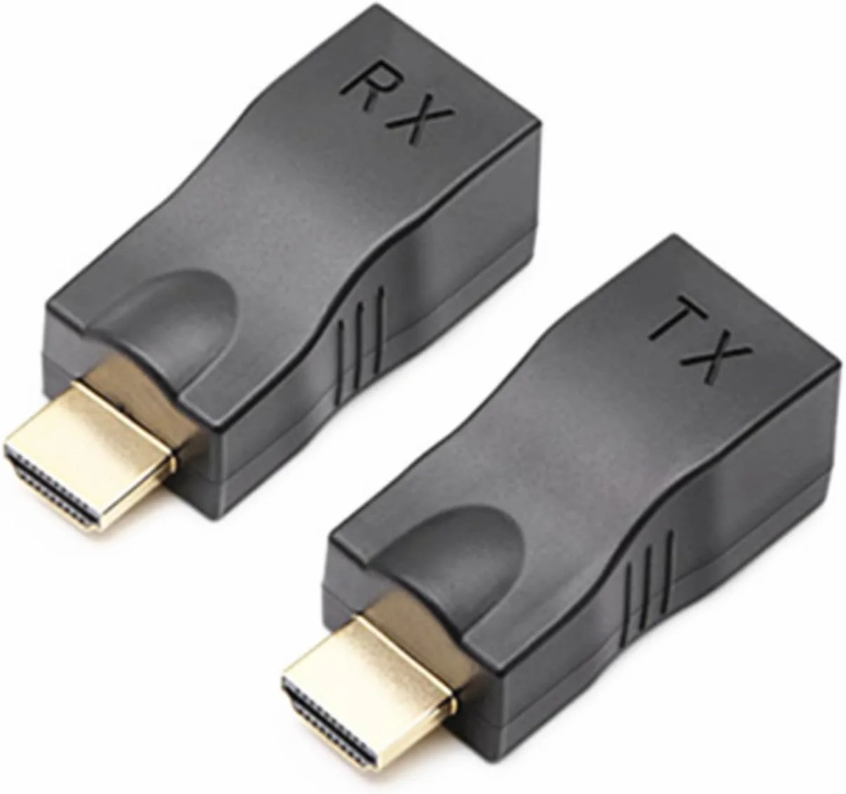 تکرار کننده توسعه دهنده شبکه RJ45 با برد 30 متر و کیفیت 4K30HZ و رزولوشن 1920x1080P سازگار با کامپیوتر، لپ تاپ، کارت گرافیک، فرستنده TX، مانیتور HD خارجی، تلویزیون، پروژکتور، گیرنده RX (یک جفت)