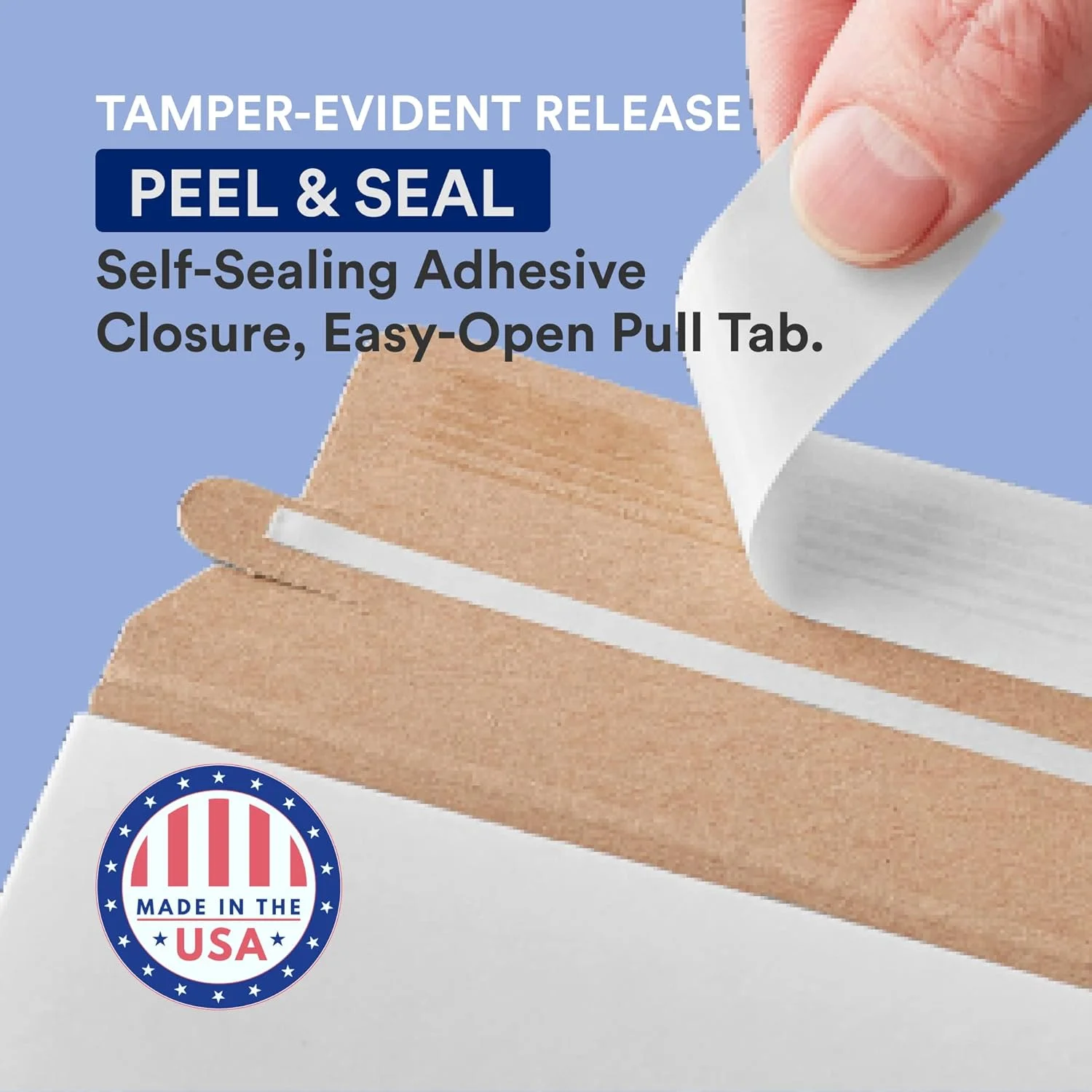 پاکت پستی مقوایی خودچسب BOX USA، برند Stayflats®، سفید، 32.38 × 38.1 سانتی متر (بسته 100 عددی)