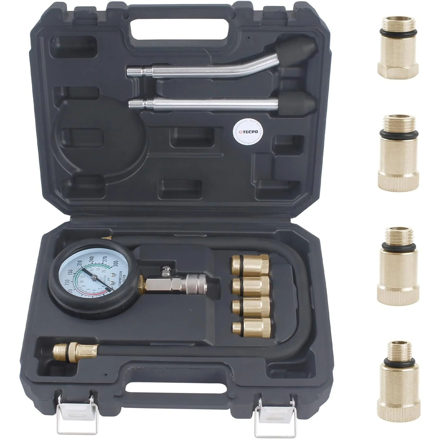 تستر کمپرس TECPO برای موتورهای بنزینی 0-20 بار ابزار اندازه گیری کمپرس تستر کمپرس TECPO برای موتورهای بنزینی 0-20 بار ابزار اندازه گیری کمپرس