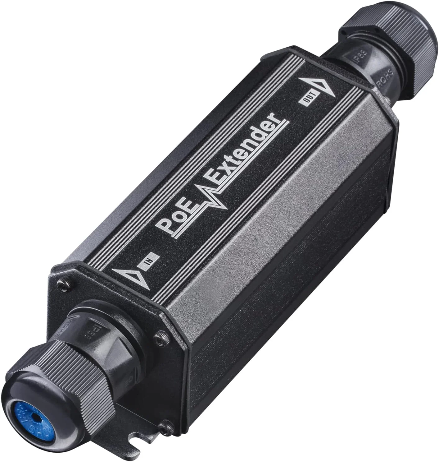 توسعه دهنده PoE گیگابیتی فضای باز Cudy POE15 با استاندارد IP67، سرعت 10/100/1000 مگابیت بر ثانیه، تکرار کننده PoE تک کاناله، تقویت کننده PoE، نصب دیواری، اتصال زنجیره ای، سازگار با IEEE 802.3at / 802.3af، بدنه فلزی