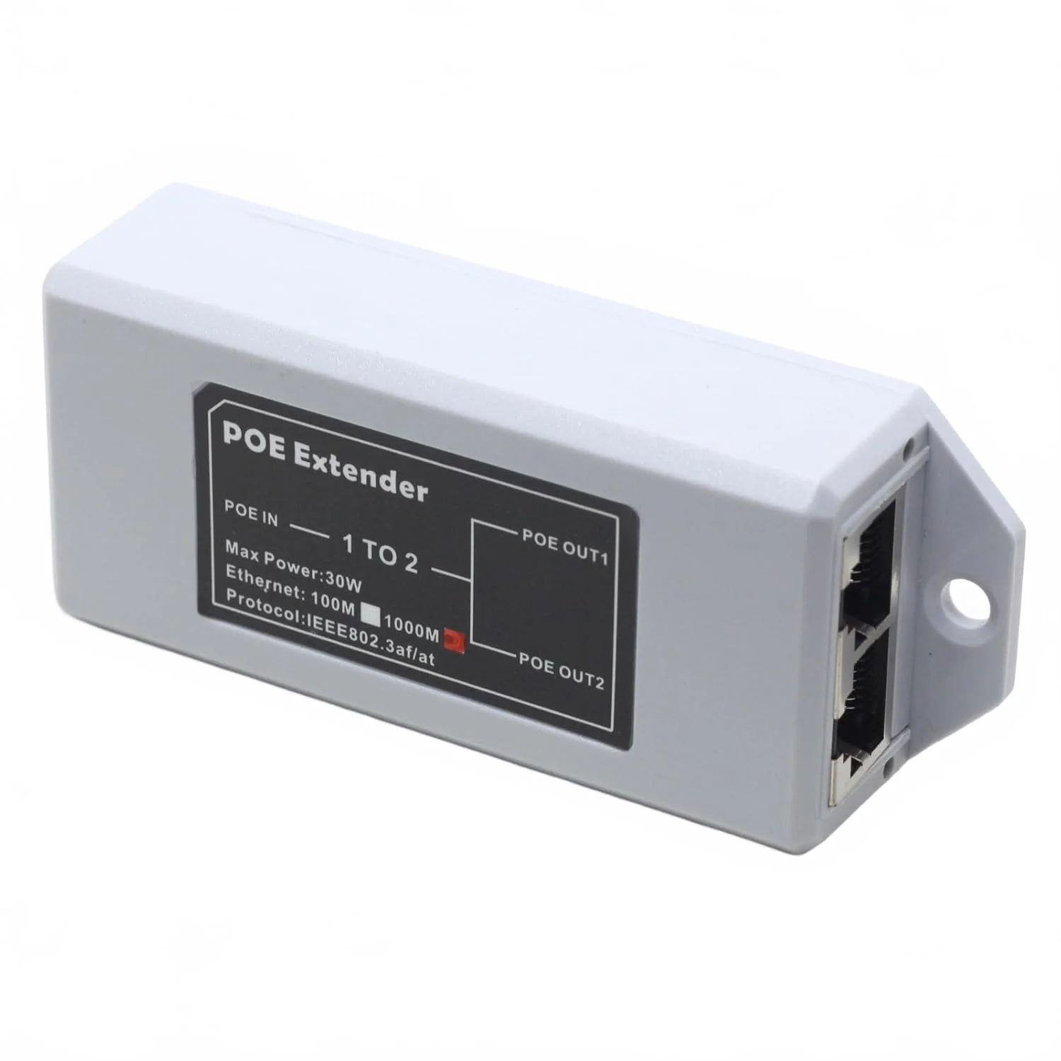 سوئیچ توسعه دهنده PoE گیگابیتی 2 پورت بیرونی، 1 ورودی 2 خروجی