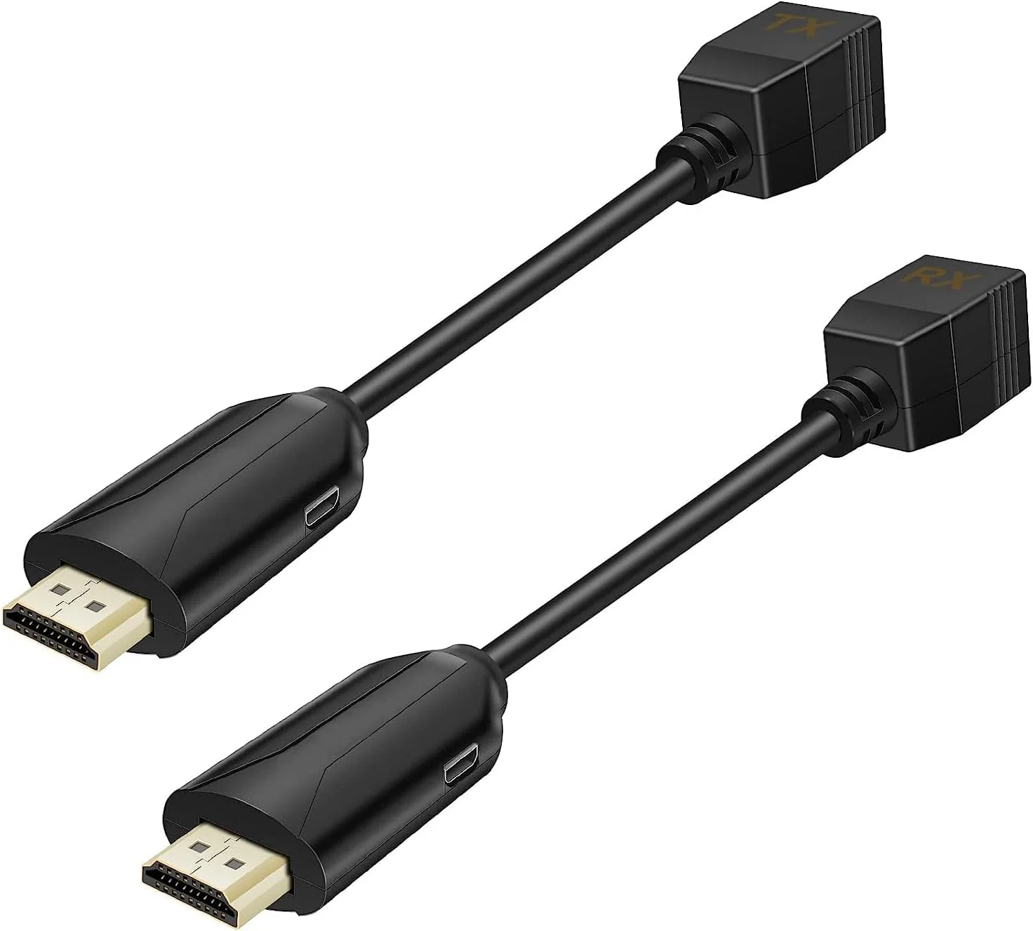 اکستندر HDMI با کابل شبکه Cat5e، تبدیل کننده کابل نر به ماده HDMI به RJ45، کیفیت 1080P تا 60 متر، فرستنده و گیرنده، 1 جفت