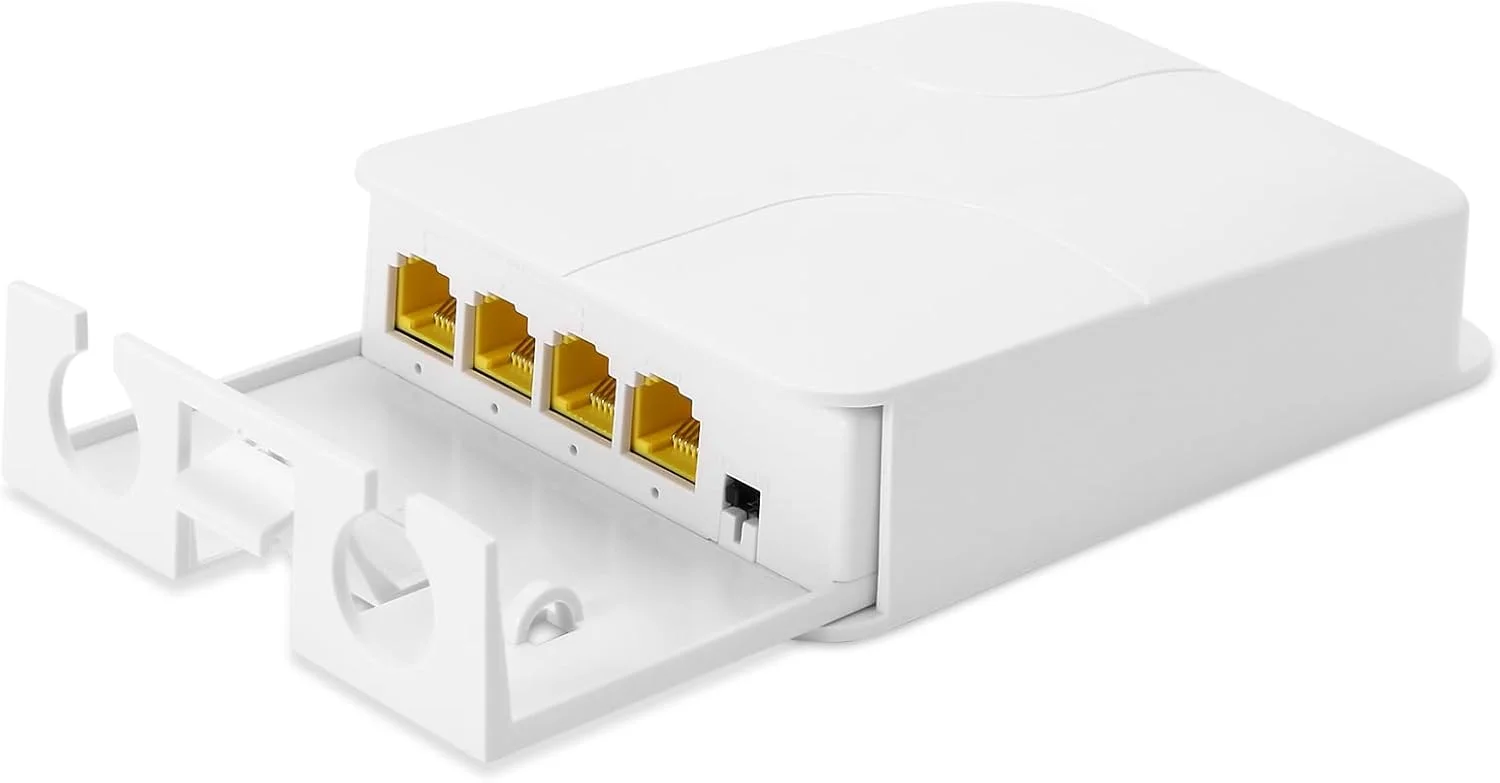 توسعه دهنده PoE گیگابیتی، تکرار کننده PoE 4 پورت، یک ورودی IEEE802.3af/at (برق ورودی)، سه خروجی IEEE802.3af/at (برق خروجی) برای اترنت/PoE Power AP، دوربین IP، تلفن IP و سایر تجهیزات شبکه