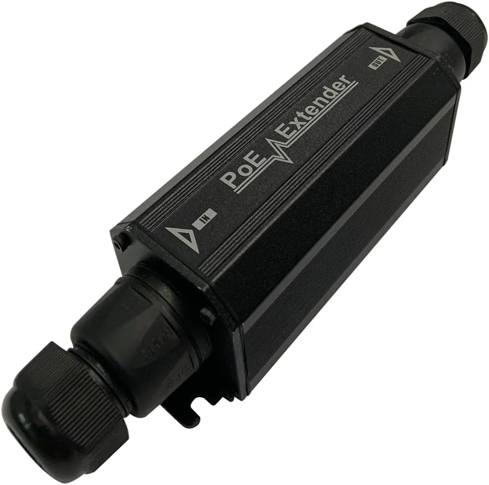 توسعه دهنده گیگابیتی PoE+، ضد آب IP67 مناسب فضای باز، 10/100/1000 مگابیت بر ثانیه، تکرار کننده PoE تک کاناله، قابل نصب روی دیوار، سازگار با IEEE 802.3at/af، تقویت کننده PoE برای دوربین های مداربسته IP، تلفن VoIP، از 24V POE پشتیبانی نمی کند.