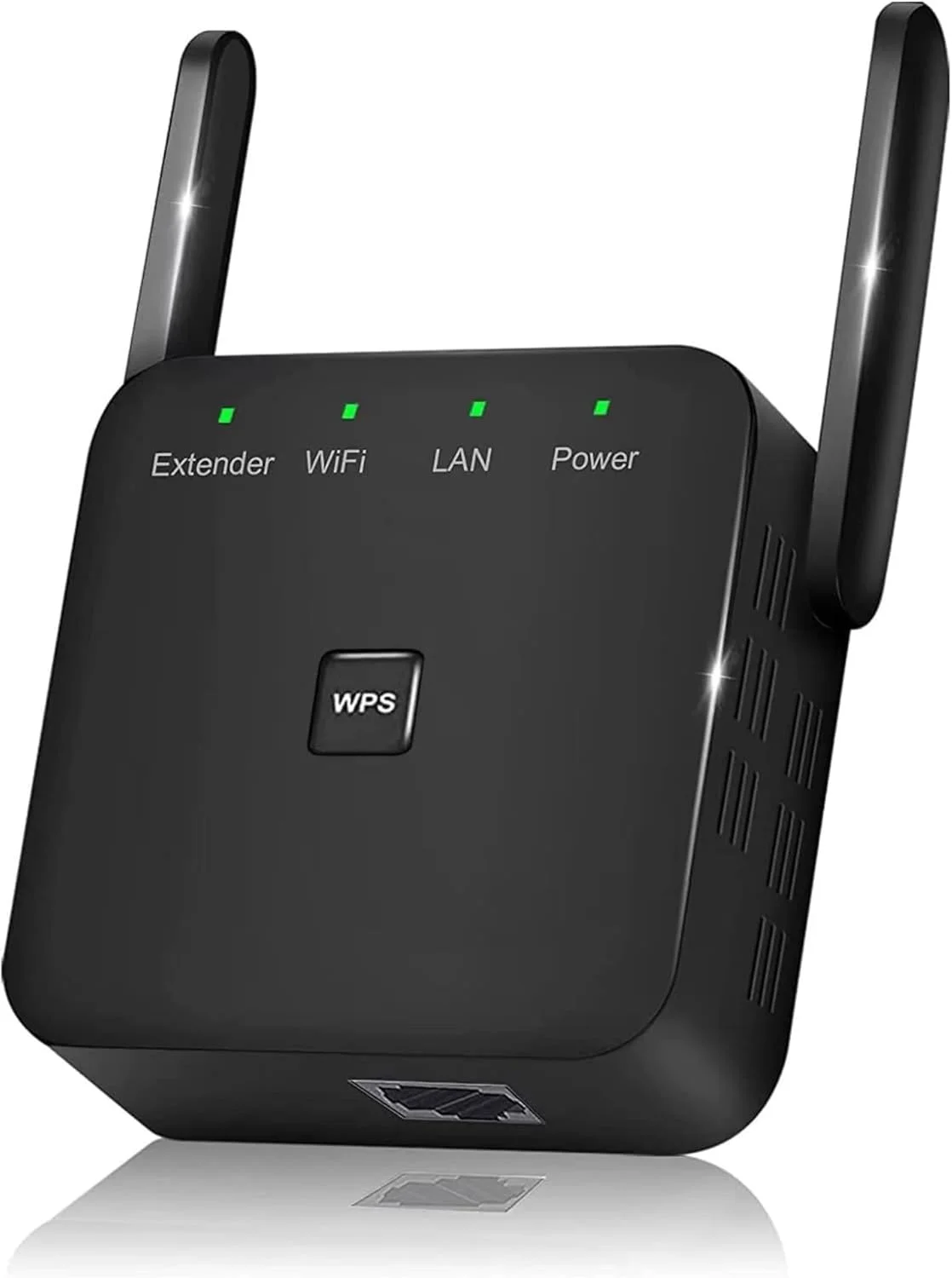 تقویت کننده/تکرار کننده WiFi، پوشش تا 916 متر مربع و 60 دستگاه، تقویت کننده اینترنت - با پورت اترنت، نصب سریع، تقویت کننده سیگنال بی سیم خانگی