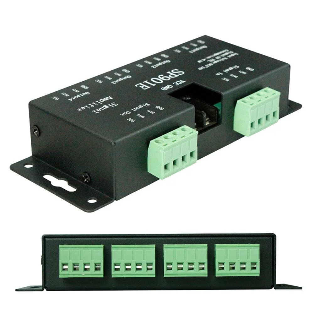 تکرار کننده تقویت کننده سیگنال SPI پیکسل LED مدل SP901E برای پنل ماتریس LED رنگی قابل برنامه ریزی TTL برای WS2811 WS2812B/2812X SK6812 SM16703 UCS1903 LPD6803 APA102 TM1903 GS8206