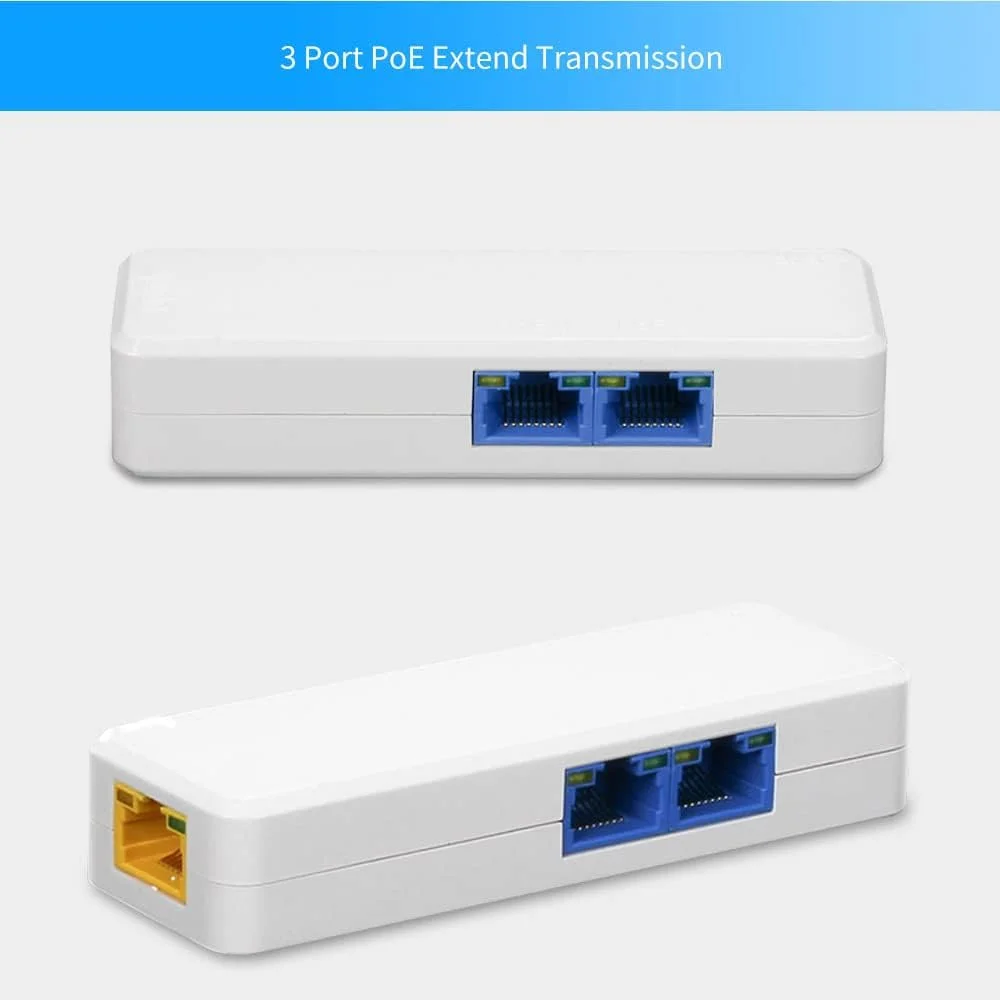افزایش دهنده POE هانو تک، بدون نیاز به برق اضافی، افزایش POE تا 100 متر برای 2 دوربین