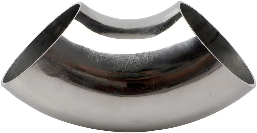 زانویی استیل ضد زنگ KOTVTM 3 اینچ 90 درجه - ضخامت دیواره 16GA/.065 اینچ - لوله اگزوز استیل ضد زنگ SS304 برای لوله اگزوز اصلاح شده خودرو، نرده راه پله و غیره