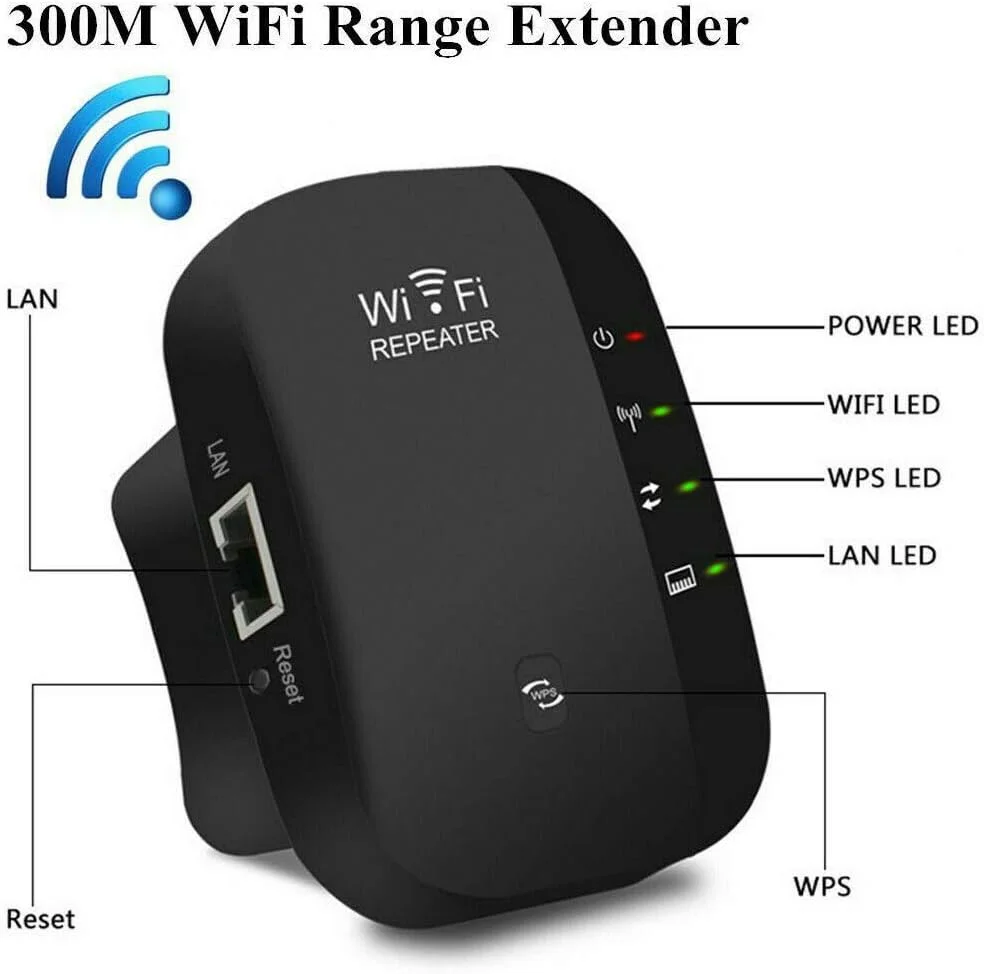 تقویت کننده وای فای بی سیم جیمی کلود 300 مگابیت بر ثانیه، توسعه دهنده شبکه وای فای، تقویت کننده سیگنال برد بلند، تقویت کننده سیگنال آنتن اینترنت، نقطه دسترسی