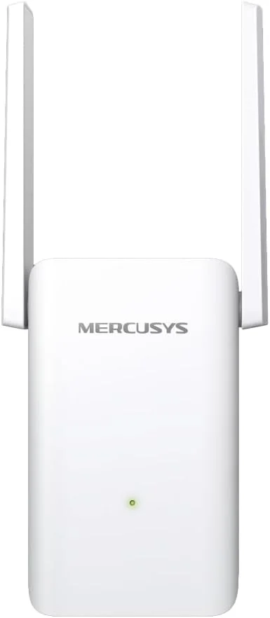 تقویت کننده WLAN دو بانده MERCUSYS ME80X Wi-Fi 6 AX3000 (574Mbps در 2.4GHz، 2402Mbps در 5GHz)، پورت گیگابیتی، کنترل برنامه، نشانگر قدرت سیگنال، حالت AP