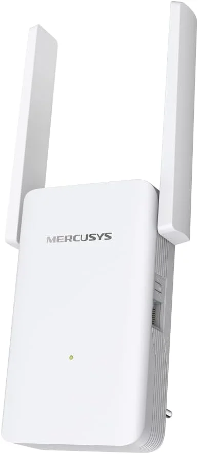 تقویت کننده WLAN دو بانده MERCUSYS ME80X Wi-Fi 6 AX3000 (574Mbps در 2.4GHz، 2402Mbps در 5GHz)، پورت گیگابیتی، کنترل برنامه، نشانگر قدرت سیگنال، حالت AP