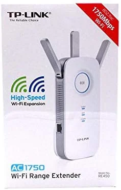 تقویت کننده محدوده وای فای TP-Link AC1750 با استاندارد 802.11ac، سرعت 1750 مگابیت بر ثانیه